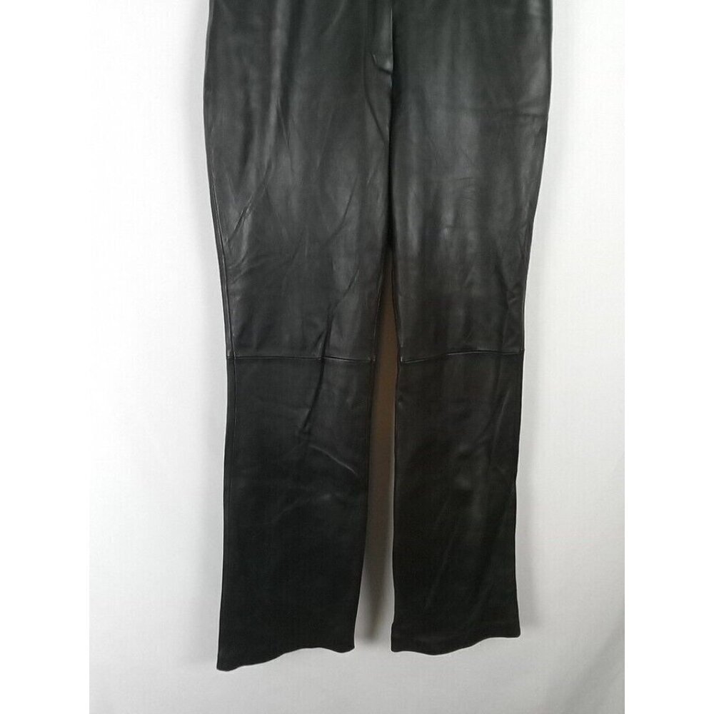 Garson Pants Women's Leather Size 10 Black Riding Motorcycle Biker - Picture 5 of 16